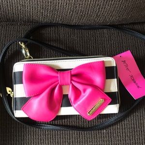 Betsey Johnson wallet with strap